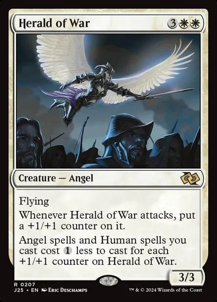 Herald of War, Magic card J25 207 — Foundations Jumpstart set