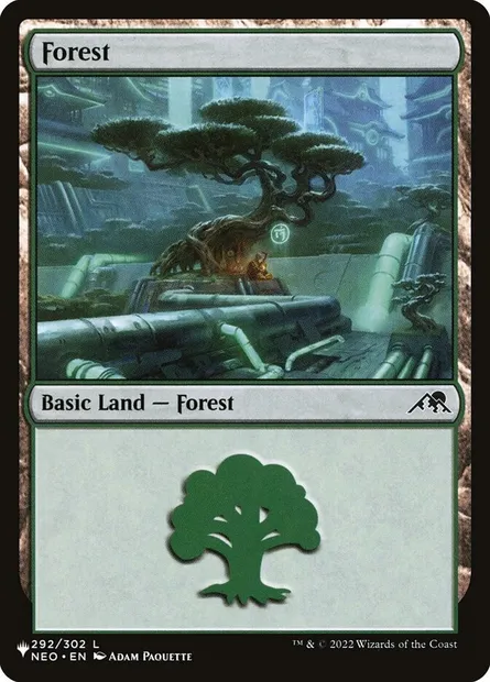 Forêt, carte Magic PLST NEO-292 — extension The List