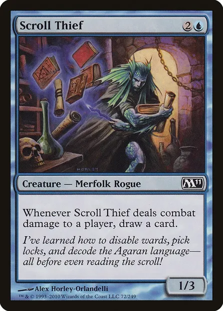 Scroll Thief, Magic card M11 72 — Magic 2011 set