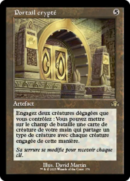 Portail crypté, carte Magic DMR 376 — extension Dominaria Remastered