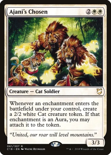 Ajani's Chosen, Magic card C18 61 — Commander 2018 set