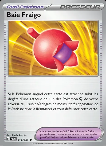 Baie Fraigo, carte Pokémon PRE 111 — extension Évolutions Prismatiques