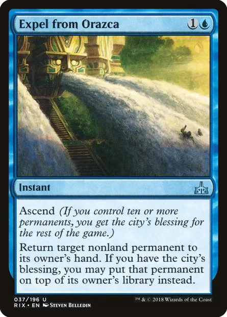 Expel from Orazca, Magic card RIX 37 — Rivals of Ixalan set