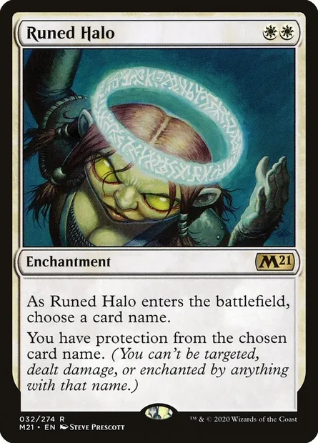 Runed Halo, Magic card M21 32 — Core Set 2021 set