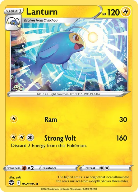 Lanturn, Pokémon card SIT 052 — Silver Tempest set