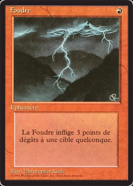 Lightning Bolt, Magic card FBB 162 — Foreign Black Border set