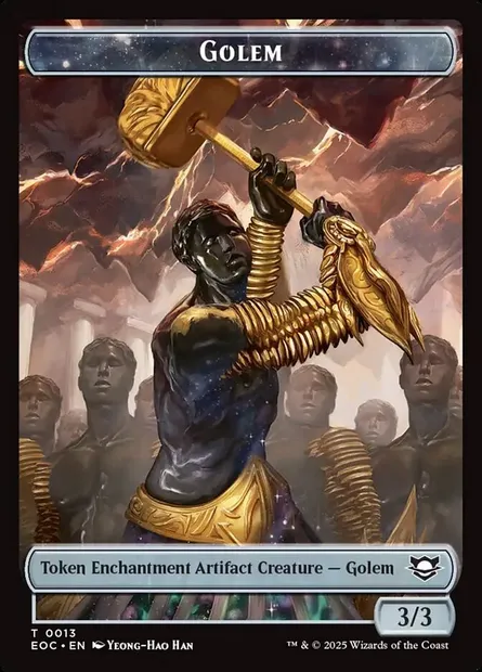 Golem, carte Magic TEOC 13 — extension Edge of Eternities Commander Tokens