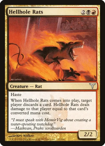Hellhole Rats, Magic card DIS 113 — Dissension set