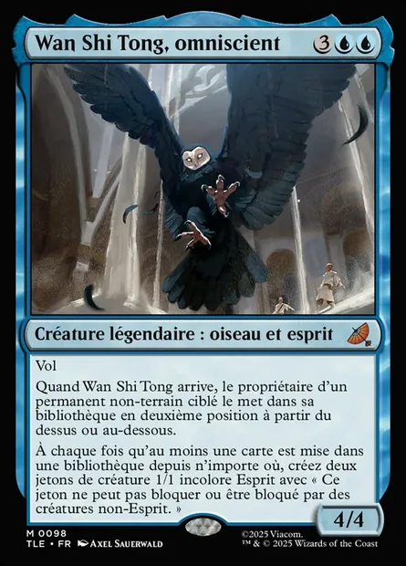 Wan Shi Tong, omniscient, carte Magic TLE 98 — extension Avatar: The Last Airbender Eternal