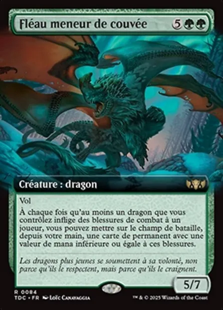 Fléau meneur de couvée, carte Magic TDC 84 — extension Tarkir: Dragonstorm Commander