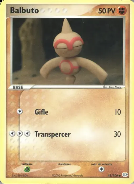 Balbuto, carte Pokémon EM 43 — extension EX Émeraude