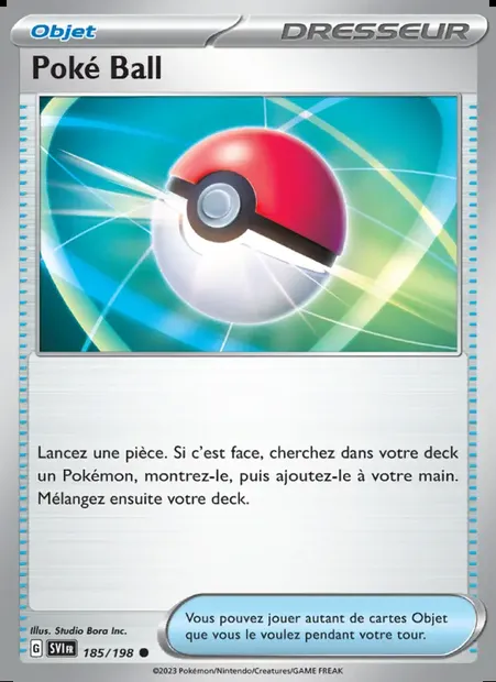 Poké Ball, carte Pokémon SVI 185 — extension Écarlate et Violet