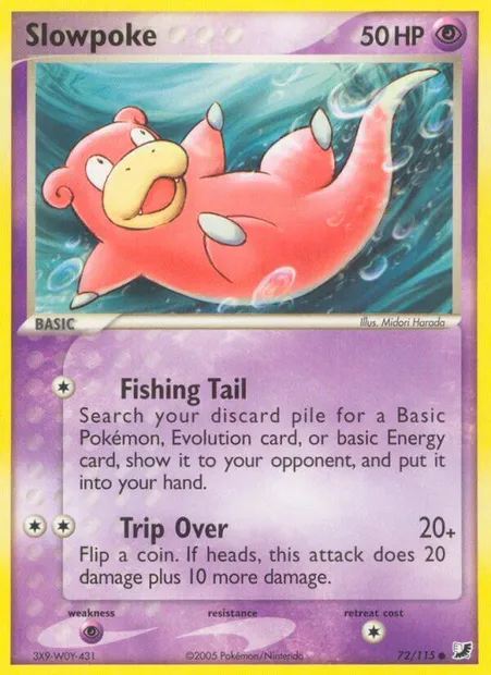 Slowpoke, Pokémon card UF 72 — Unseen Forces set