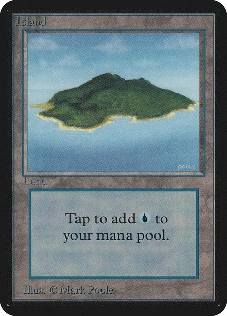 Île, carte Magic LEA 289 — extension Limited Edition Alpha