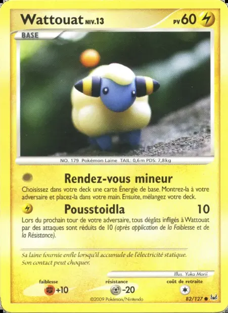 Wattouat, carte Pokémon PL 82 — extension Platine