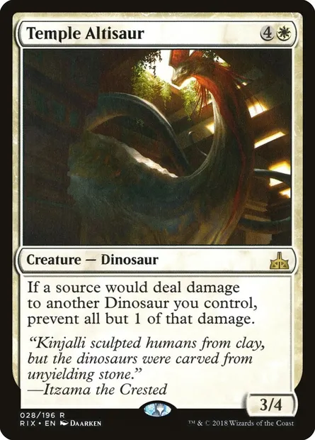 Temple Altisaur, Magic card RIX 28 — Rivals of Ixalan set
