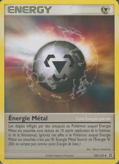 Énergie Métal, carte Pokémon SW 130 — extension Merveilles Secrètes