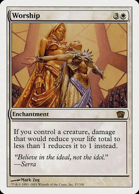 Worship, Magic card 8ED 57 — Eighth Edition set