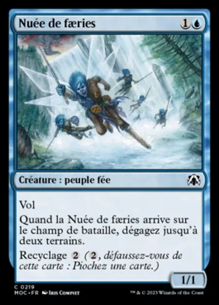 Nuée de faeries, carte Magic MOC 219 — extension March of the Machine Commander