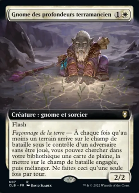 Gnome des profondeurs terramancien, carte Magic CLB 607 — extension Commander Légendes : la bataille de la Porte de Baldur