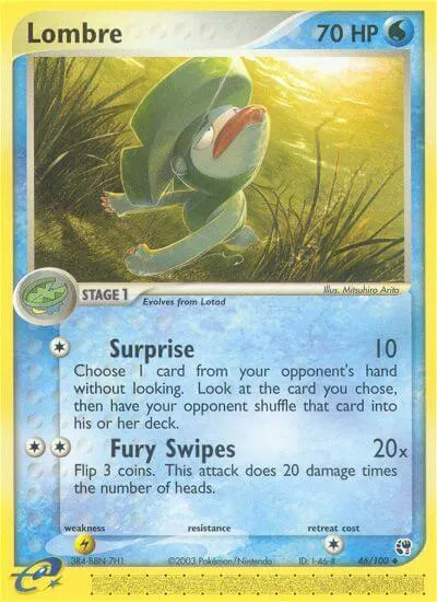 Lombre, Pokémon card SS 46 — Sandstorm set