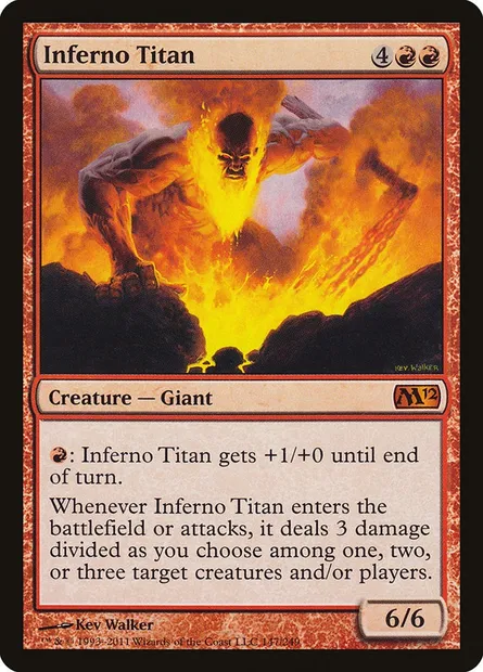 Inferno Titan, Magic card M12 147 — Magic 2012 set
