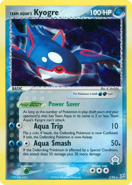 Team Aqua's Kyogre, Pokémon card MA 3 — Team Magma vs Team Aqua set