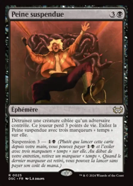 Peine suspendue, carte Magic DSC 25 — extension Duskmourn: House of Horror Commander