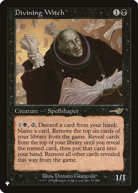 Divining Witch, Magic card PLST NEM-57 — The List set