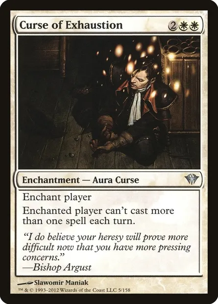 Curse of Exhaustion, Magic card DKA 5 — Dark Ascension set