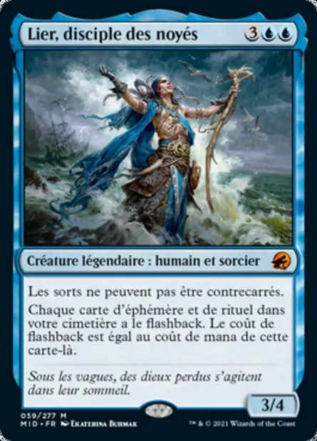 Lier, disciple des noyés, carte Magic MID 59 — extension Innistrad : chasse de minuit