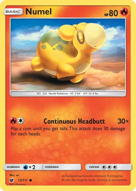 Numel, Pokémon card CIN 13 — Crimson Invasion set