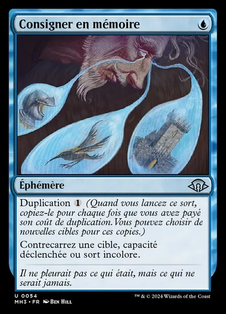 Consigner en mémoire, carte Magic MH3 54 — extension Modern Horizons 3