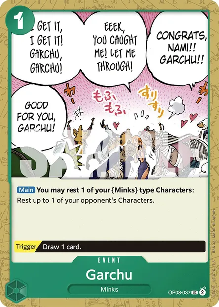 Garchu, One Piece card OP08-037 — TWO LEGENDS set