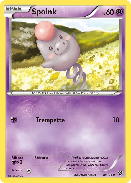 Spoink, carte Pokémon XY 49 — extension XY