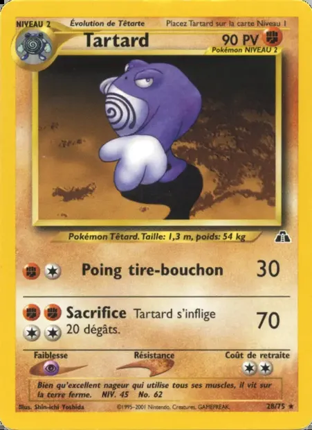 Tartard, carte Pokémon ND 28 — extension Neo Discovery