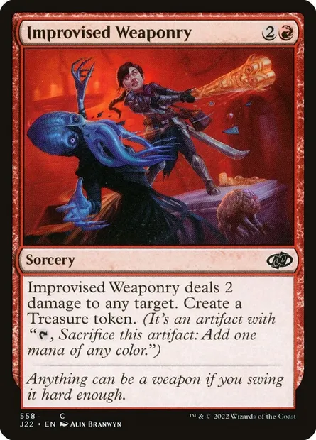Improvised Weaponry, Magic card J22 558 — Jumpstart 2022 set