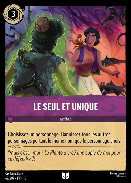 Le seul et unique, carte Disney Lorcana CH13-067 — extension Invasion Epineuse!