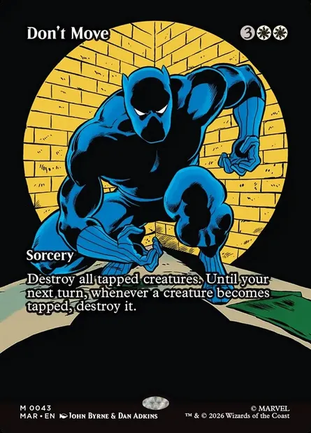 Don't Move, Magic card MAR 43 — Marvel Universe set