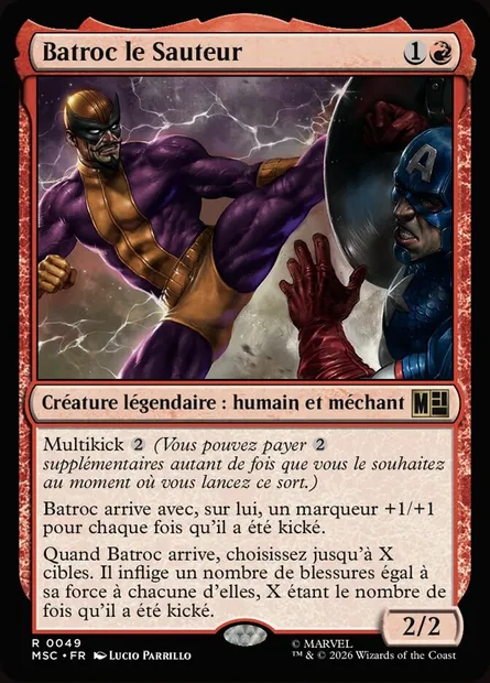 Batroc le Sauteur, carte Magic MSC 49 — extension Marvel Super Heroes Commander