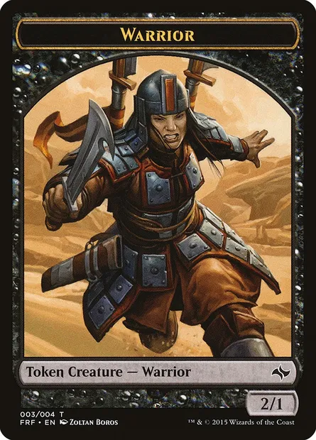 Warrior, carte Magic TFRF 3 — extension Fate Reforged Tokens