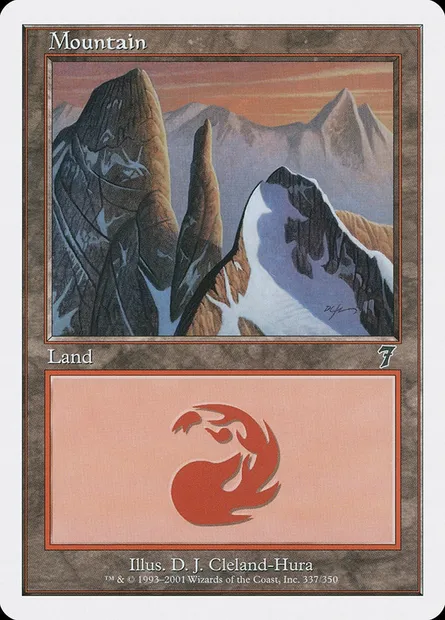 Montagne, carte Magic 7ED 337 — extension Septième Edition