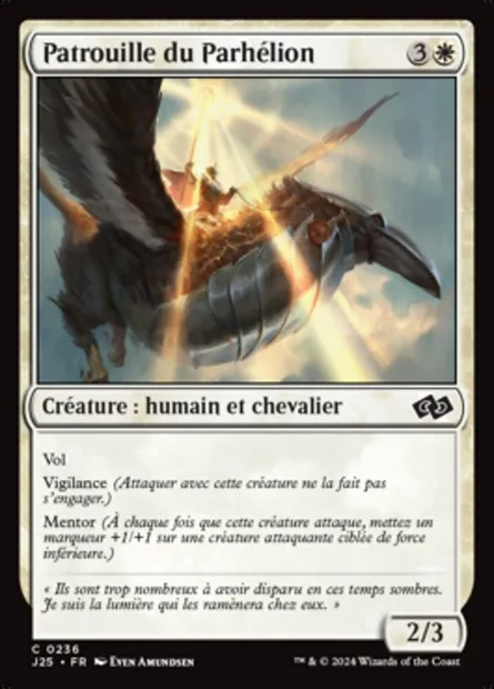 Patrouille du Parhélion, carte Magic J25 236 — extension Foundations Jumpstart