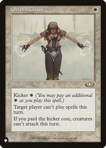 Orim's Chant, Magic card PLS 11 — The List set