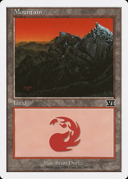 Mountain, Magic card 6ED 346 — Classic Sixth Edition set