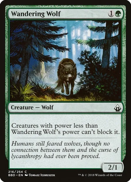 Wandering Wolf, Magic card BBD 216 — Battlebond set