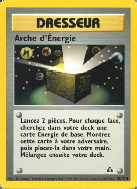 Arche d'Énergie, carte Pokémon ND 75 — extension Neo Discovery