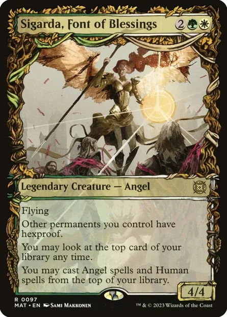 Sigarda, Font of Blessings, Magic card MAT 97 — March of the Machine: The Aftermath set