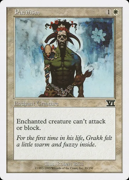 Pacifism, Magic card 6ED 33 — Classic Sixth Edition set
