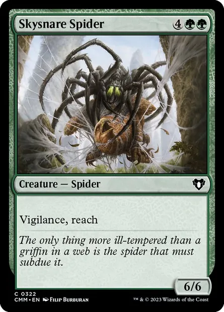 Skysnare Spider, Magic card CMM 322 — Commander Masters set
